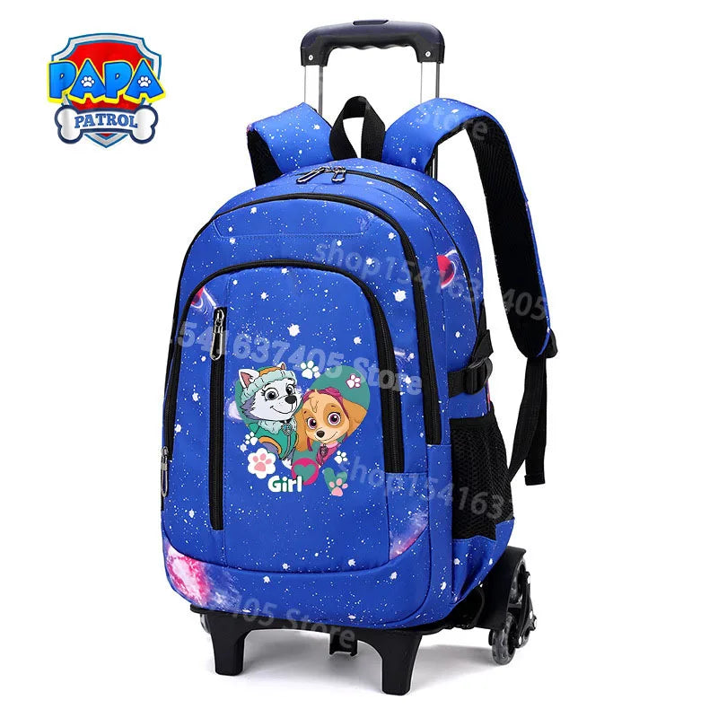 Cartable à Roulette Pat Patrouille 48cm 6 Roues Waterproof