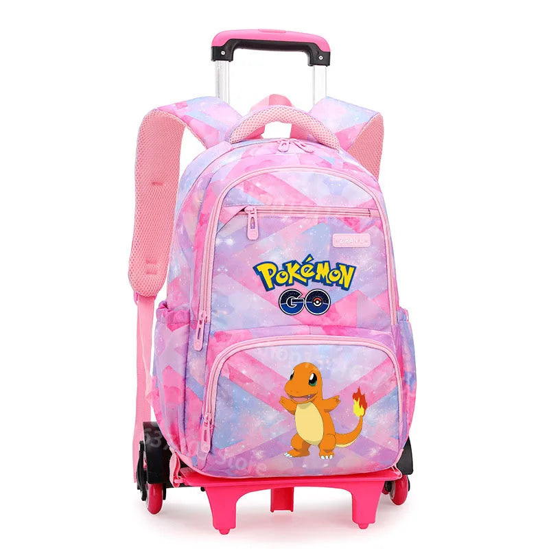 Cartable à Roulette Pokémon 48cm 6 Roues Waterproof
