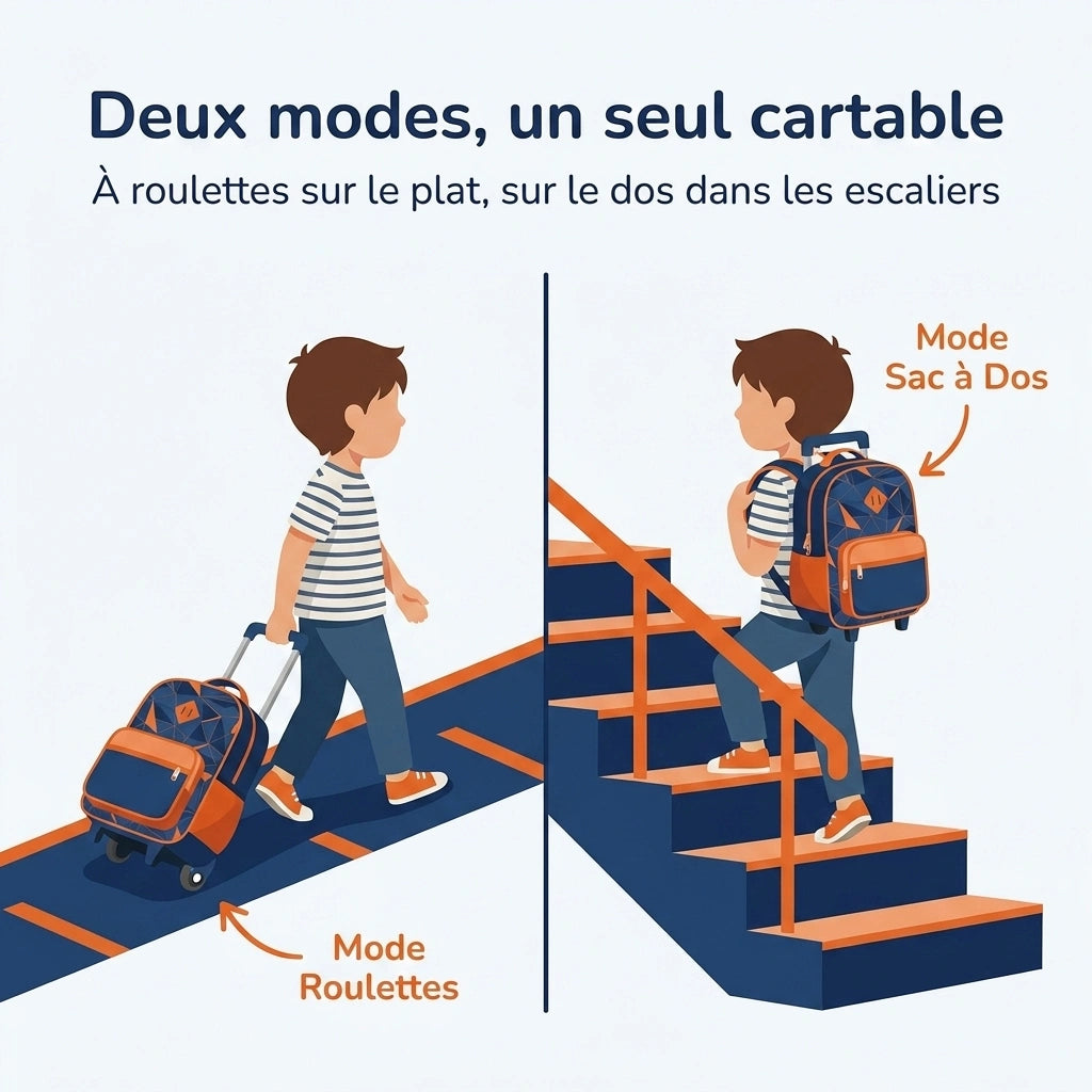 Cartable à Roulette Pokémon 48cm 6 Roues Imperméable