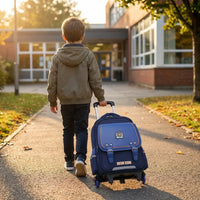Cartable à Roulette Garçon 43cm PU Imperméable Roulettes