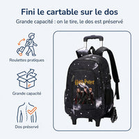 Cartable à Roulette Sorcier 6 Roues Compartiment Laptop Monte-Escaliers