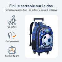 Cartable à Roulette Football 42cm Compact