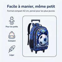 Cartable à Roulette Football 42cm Compact