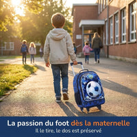 Cartable à Roulette Football 42cm Compact