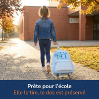 Cartable à Roulette Fille 42cm Compact Roulettes Silencieuses