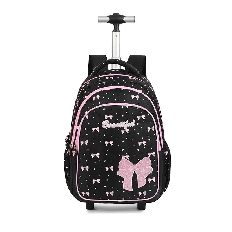 Cartable à Roulette Chipie 45cm Fille Nœuds Set 3 Pièces