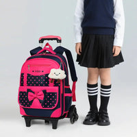 Cartable à Roulette Fille 42cm Set 2 Pièces