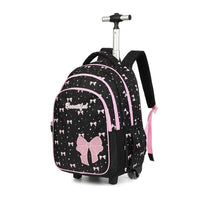 Cartable à Roulette Chipie 45cm Fille Nœuds Set 3 Pièces