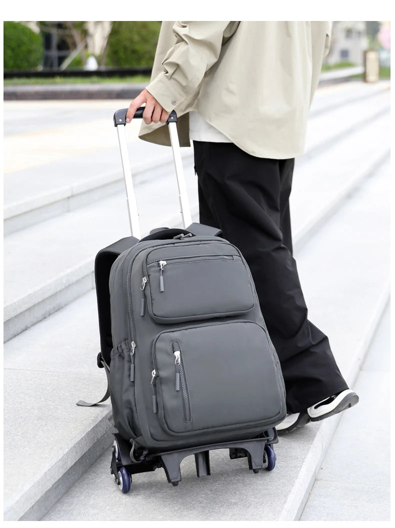 Cartable à Roulette Garçon 48cm Grande Capacité